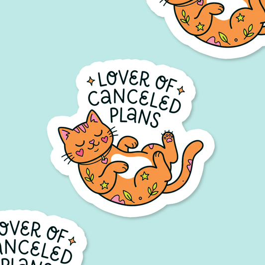 Lover of Canceled Plans Glitter Sticker