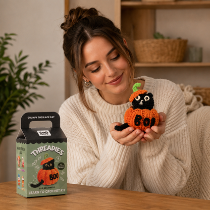Pumpkin Grumpy Cat Crochet Kit