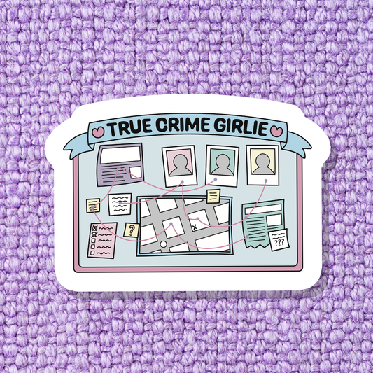 True Crime Girlie Board Sticker