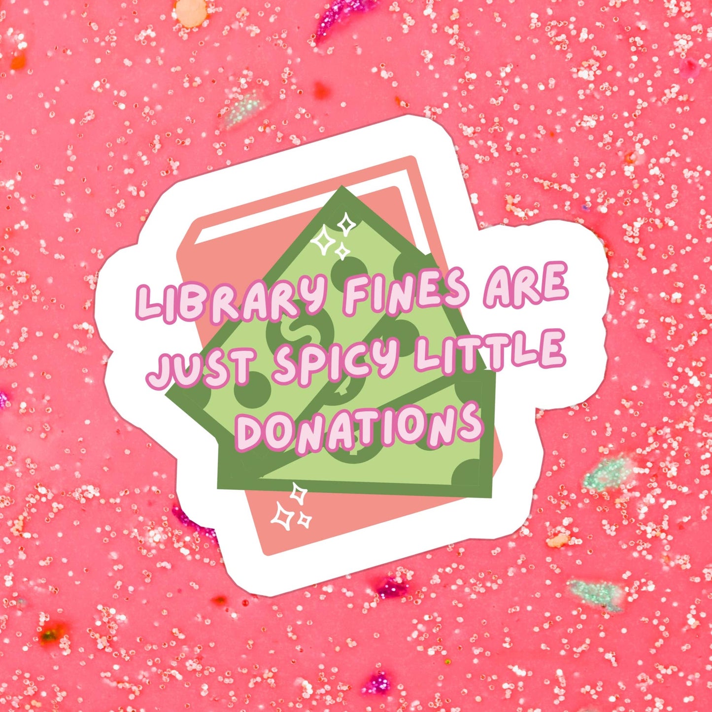 Library Fines Sticker