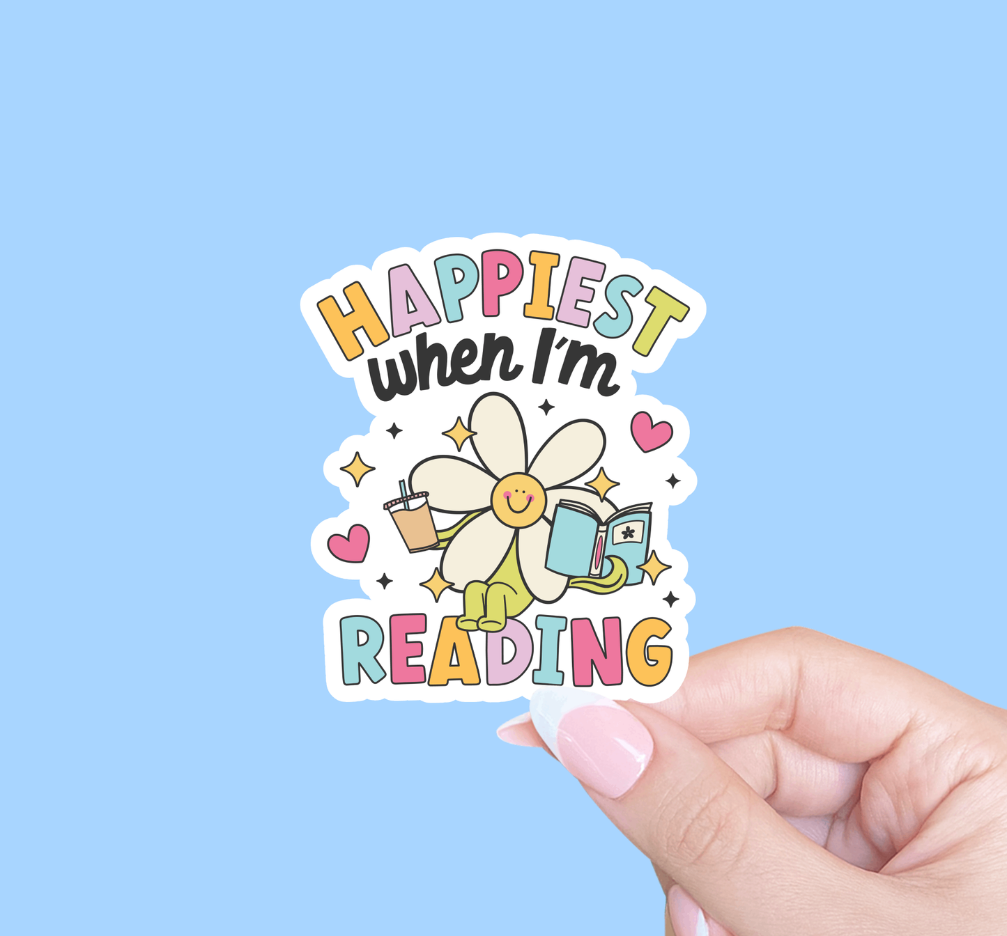 Happiest When I'm Reading Sticker