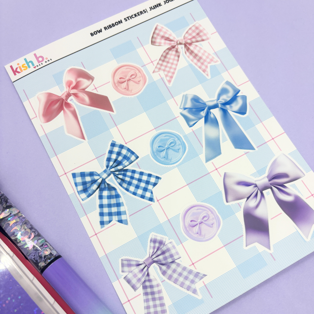 Bow Ribbon Sticker Sheet