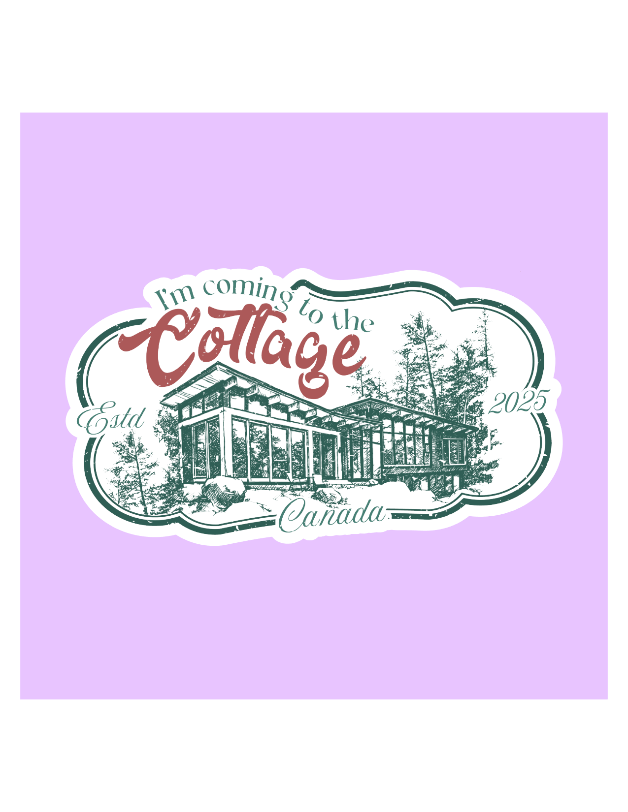 I'm Coming To The Cottage Sticker