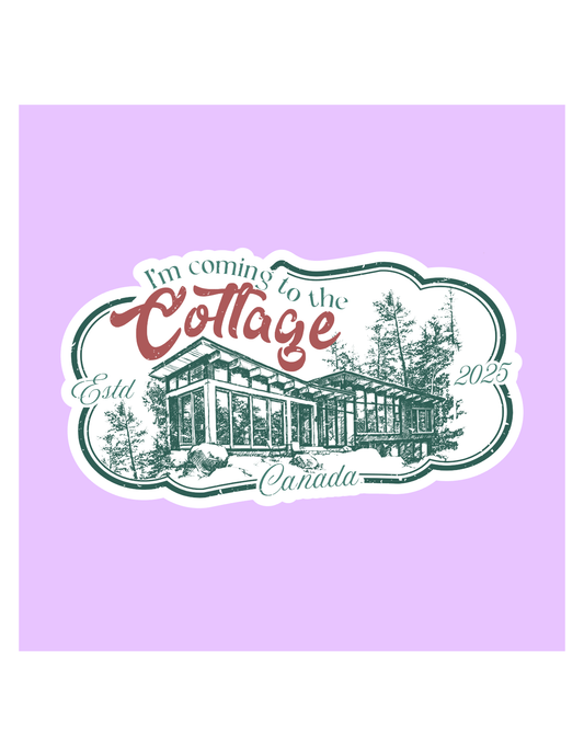 I'm Coming To The Cottage Sticker