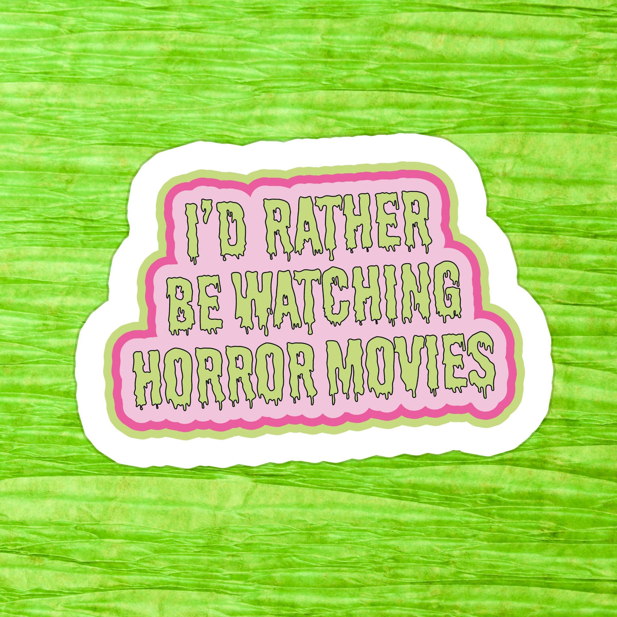 Horror Movie Lover Glitter Sticker