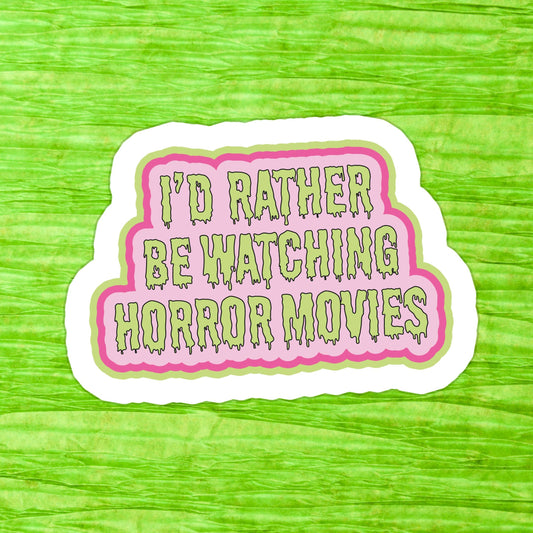 Horror Movie Lover Glitter Sticker