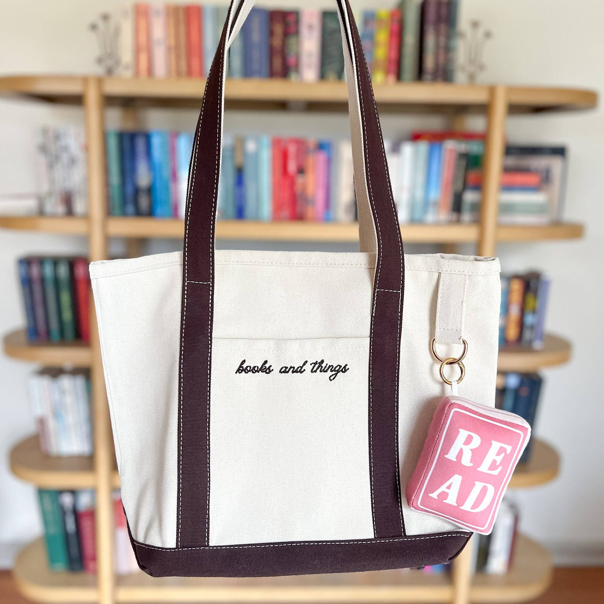 READ Puff Book Keychain