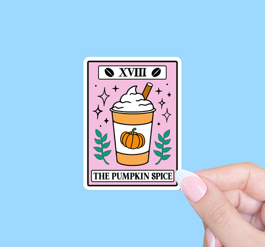 Pumpkin Spice Tarot Card Sticker