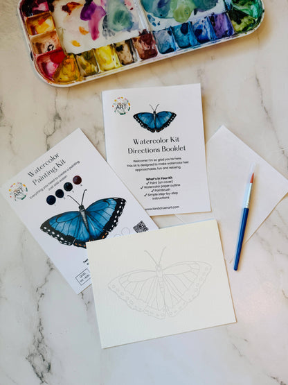 Morpho Butterfly Watercolor Kit