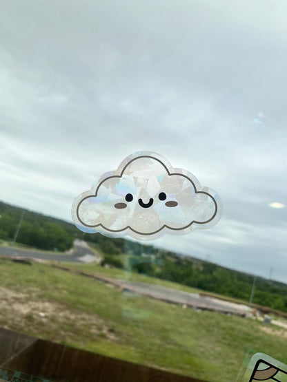 Happy Cloud Suncatcher Window Decal