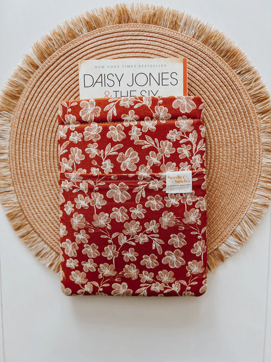 Burnt Orange Floral Book/Kindle Sleeve