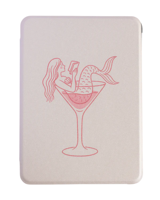 Martini Mermaid Kindle Case- Clear Back